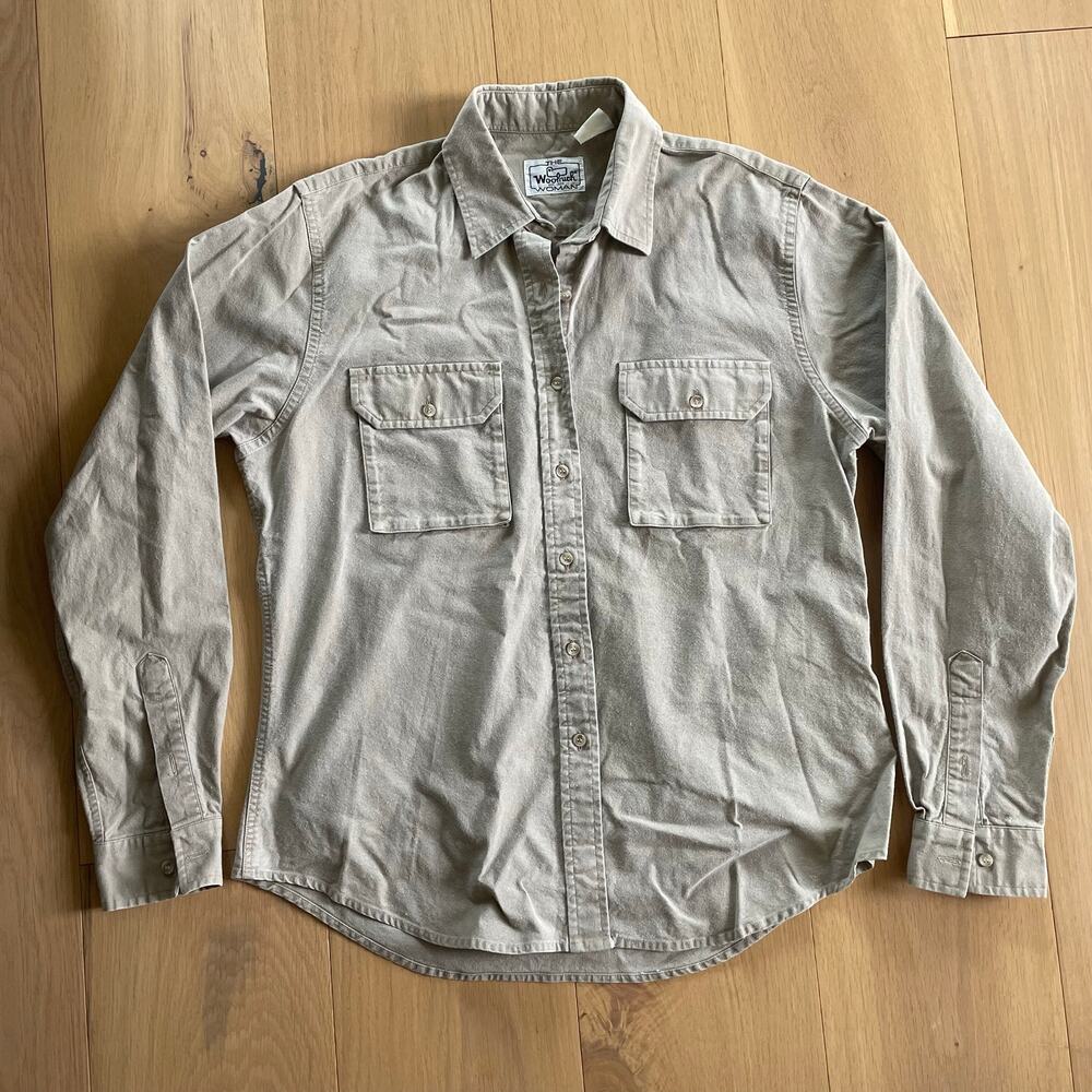 Vintage Woolrich Woman Sand Long Sleeve Button Down 14